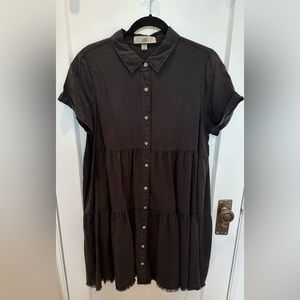 THREAD+SUPPLY Navy Tiered Dress (Size M)